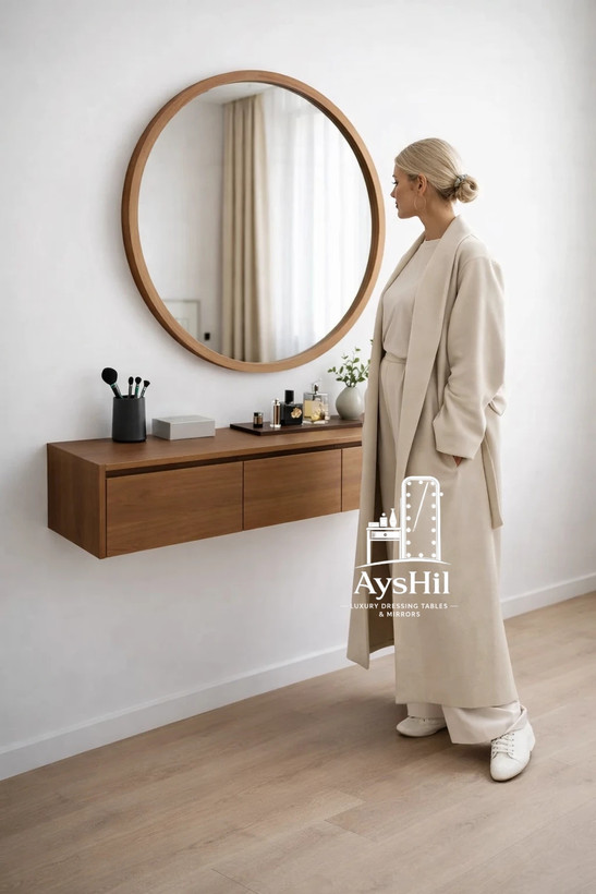 میز آرایش مدرن MDF مدل آمیتیس مناسب دکوراسیون اتاق خواب