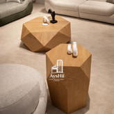 جلومبلی چندضلعی لوکس مدل میلان با روکش طبیعی چوب راش