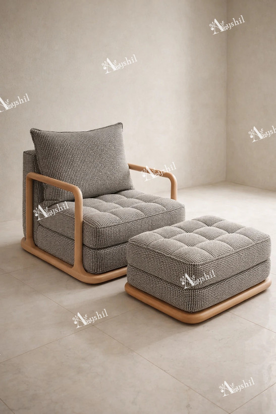 تصویر مبل لاکچری مدل رایمون با چوب نراد و اسفنج ۳۵ کیلویی یورولوکس