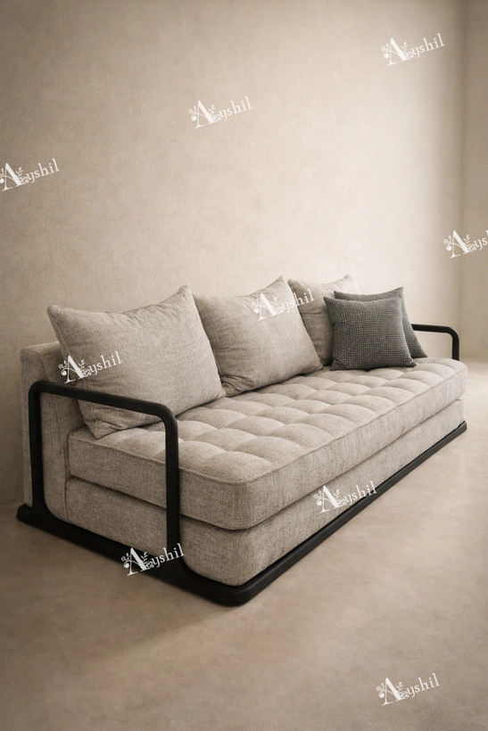 تصویر مبل راحتی ۷ نفره رایمون با پارچه وارداتی لاکچری