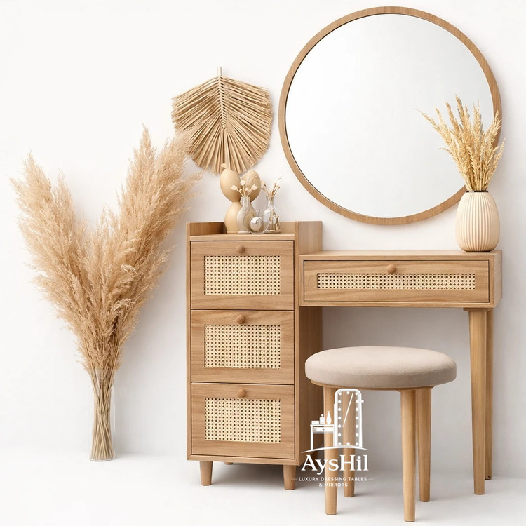 بهترین میز آرایش چوبی با سبک نچرال و کیفیت بالا – مدل دایانا