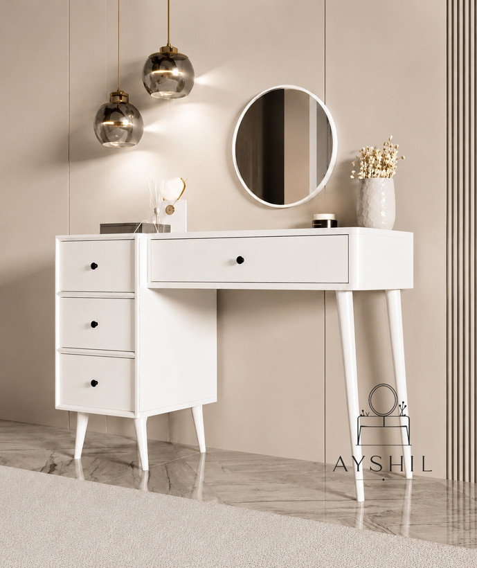 خرید میز آرایش آوینا 120×40×80 چهار کشو (3+1) دستگیره فلزی با ارسال سراسر ایران